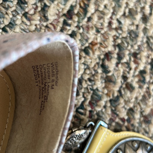 Kenneth Cole purple leather open toe ballerina flats size 8 - Picture 7 of 8